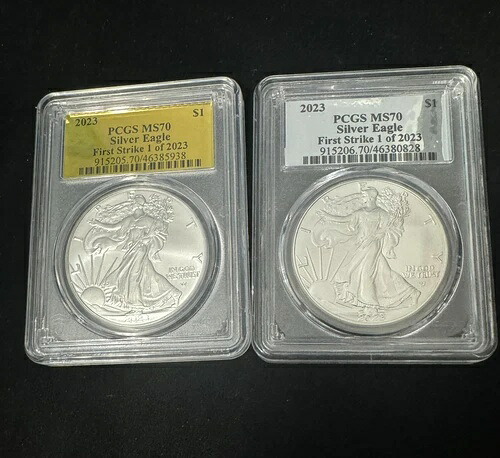 2023 MS70 ファースト ストライク ASE ??金と銀の箔ラベル?? - セット - PCGS 80,465円