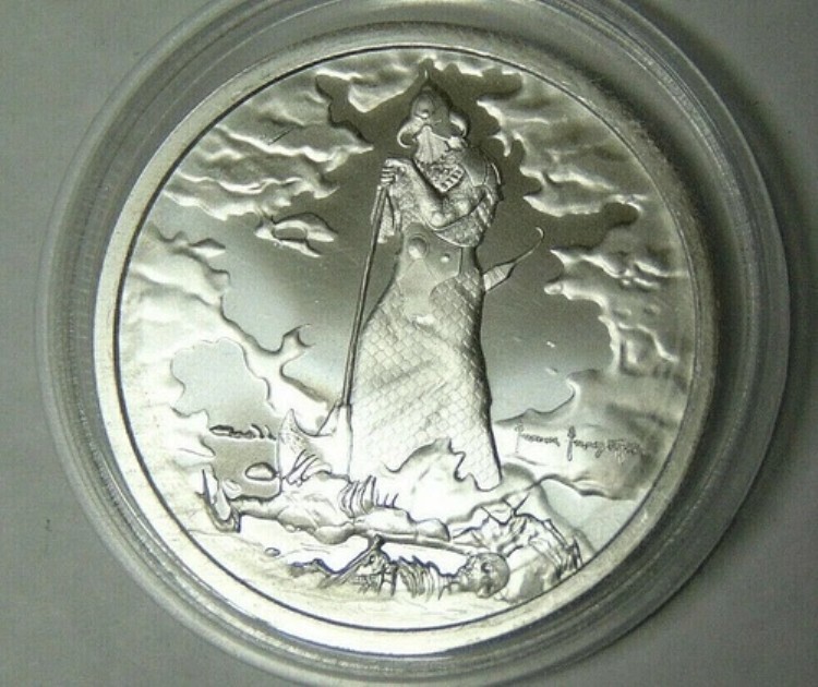 フラゼッタ 1928-2010 デス・ディーラー 2オンス .999 純銀 未流通ラウンド (m.rm) 80,465円