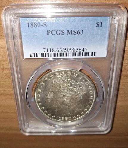 1880-S モルガン銀貨 PCGS MS63 MS 63 $1 サンフランシスコ