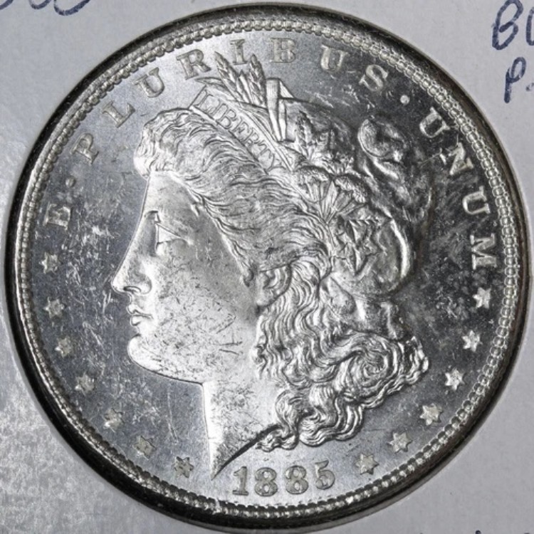 1885年 モルガン銀貨 GEM BU *未流通* MS P.L. E371 YACGI