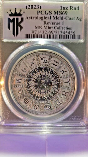 MKミントコレクション 占星術メルドキャスト銀貨 PCGS鑑定済み