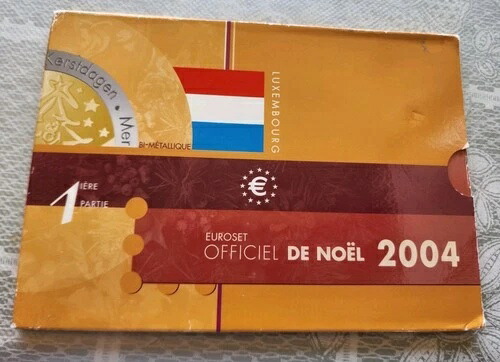 ルクセンブルク 1 セント - 2 ユーロ 3.88 合計ユーロ 2004 コイン セット + クリスマス メダル レア!!
