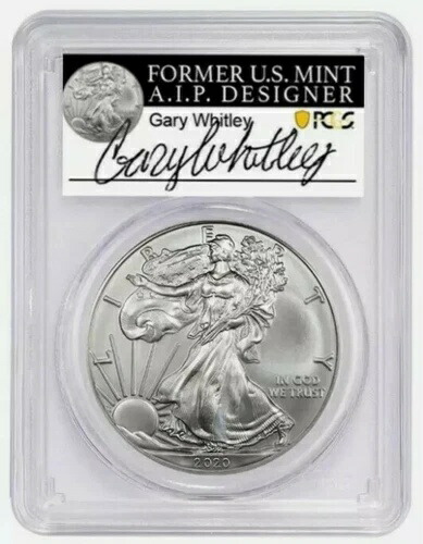 2020年 (S) ASE $1 PCGS MS70 緊急発行 サンフランシスコ FDOI ゲイリー・ホイットリー サイン