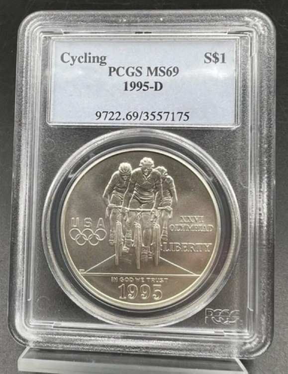 1995年 D アトランタオリンピック 自転車競技記念 90% 銀貨 PCGS MS69 BU 63,525円