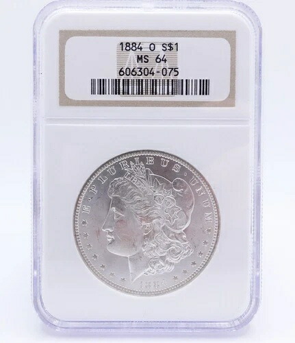 1884-O モルガン銀貨 1ドル硬貨 - NGC MS 64