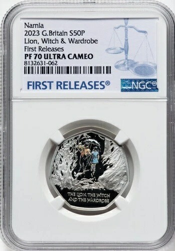 NGC PF70 ナルニア国物語 ライオンと魔女とワードローブ 2023年 イギリス CSルイス 純銀貨画像