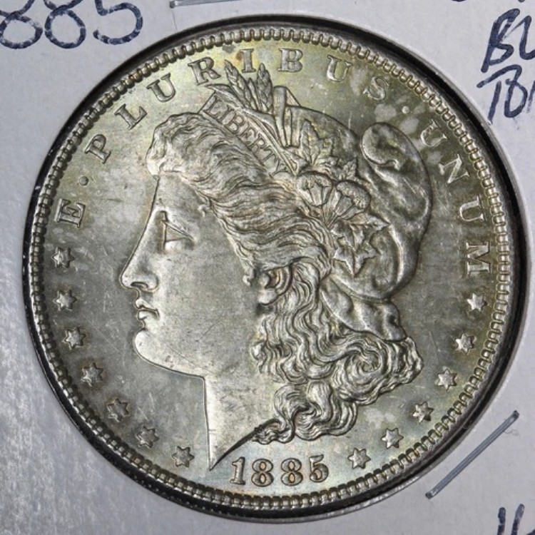 1885年 モルガン銀貨 宝石 BU *未流通* MSトーン E337 KHM