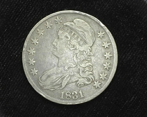 HS&C: 1831年 キャップドバスト ハーフダラー VF - 米国コイン