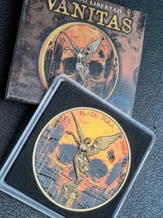 1オンス 銀貨 Maxico Libertad VANITAS 2024 純金 グライド