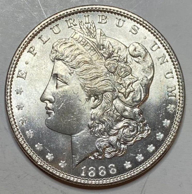 1888年 モルガン シルバー ダラー ブラスト ホワイト !!