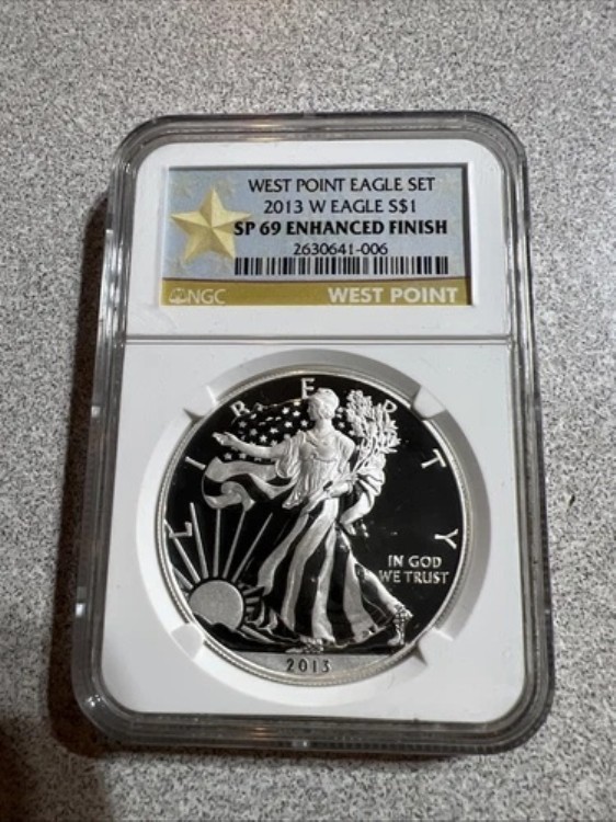 2013 W エンハンスド シルバー イーグル NGC SP 69 ウェストポイント イーグル セット ラベル silvki7 silvki