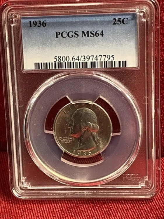 1936年ワシントン・クォーター PCGS MS64