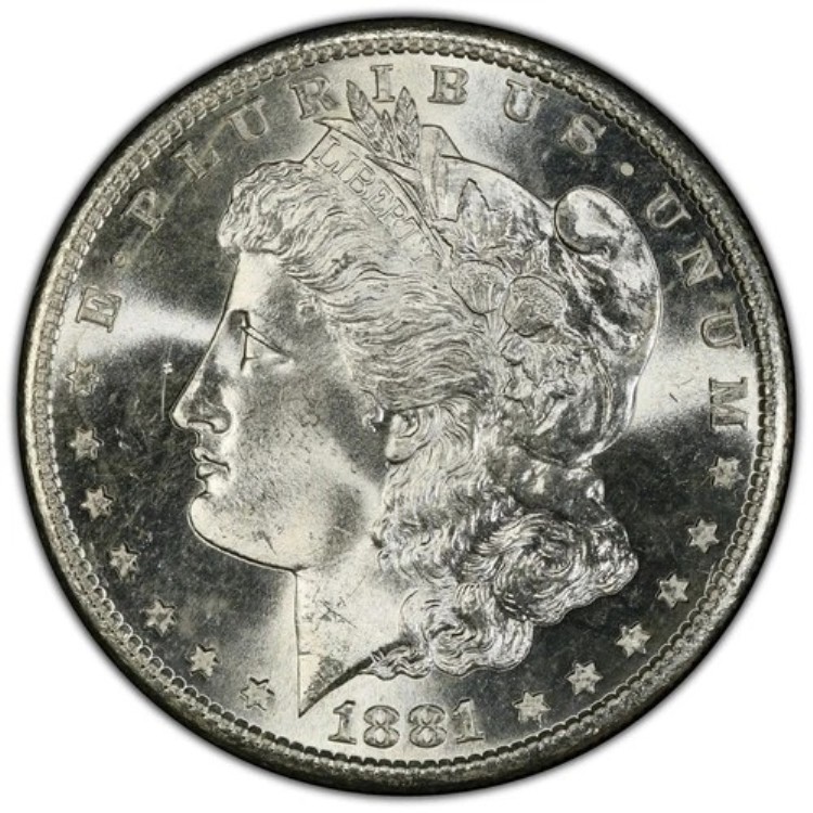 1881-S モルガン銀貨 ? PCGS MS67 ? 極上宝石品質 ? トレーダー・ビー・ホルダー