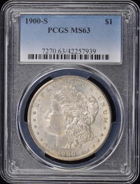 1900-S 1ドル モルガン・ダラー PCGS MS63