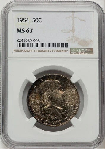 1954年 50セント フランクリン ハーフダラー NGC MS67