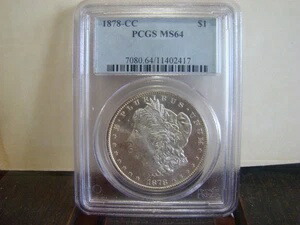1878年製 モルガン銀貨 / PCGS ms-64