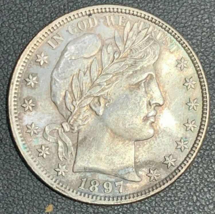1897年バーバーヘッドハーフダラー*