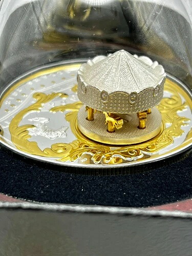 6オンス純銀金メッキコイン - アンティークカルーセル - 発行枚数：1000枚（2018年）