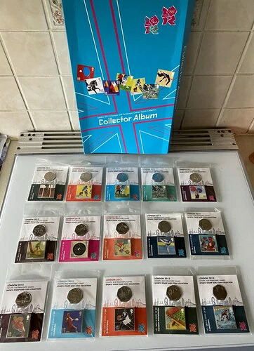 2012年オリンピック 50ペンス硬貨 30枚セット BUスタンプカバー ロイヤルミント/メール (M3715)