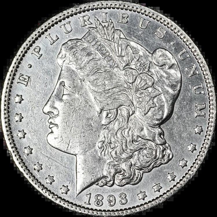 1893-P モルガン銀貨 チョイス AU/BU キーデート 美しい外観 美しい刻印