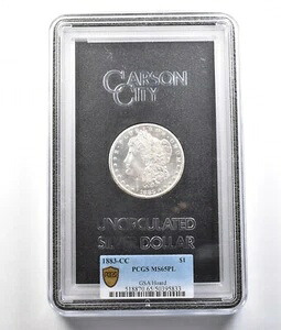 1883年-CC モルガン銀貨 GSA ホード MS65 PL PCGS *2801