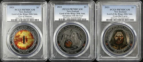 2021年 ニュージーランド 1ドル プルーフ シルバー ロード・オブ・リング 20周年 PCGS PR70 DCAM トップポップ｜WORLD RESOURCE【KING店】