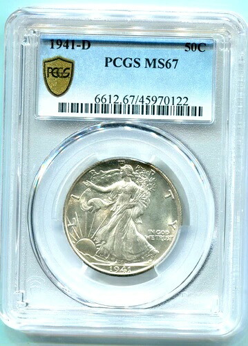 1941-D ウォーキング リバティ ハーフ ドル PCGS MS-67 MS67 !