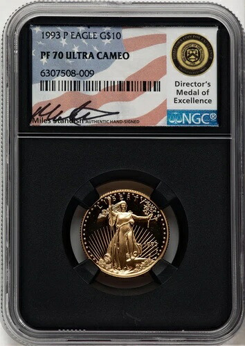 1993-P 10ドル 1/4オンス 金貨 イーグル マイルズ スタンディッシュ NGC PF70｜WORLD RESOURCE【KING店】