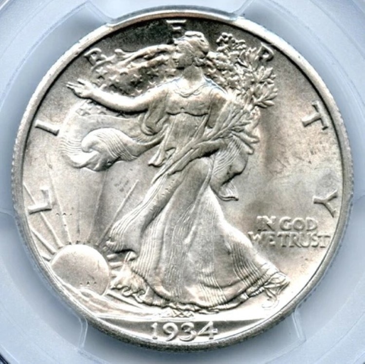 1934-S ウォーキング・リバティ・ハーフダラー、PCGS MS63