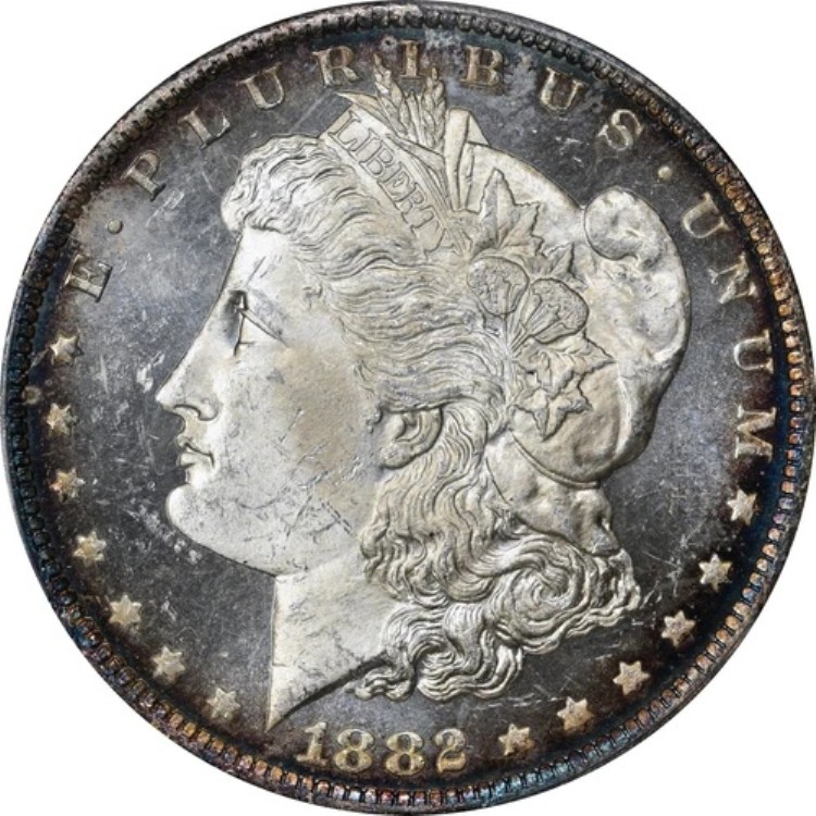 1882-O モーガン シルバー ダラー PCGS MS64 DMPL、素晴らしいコインです!