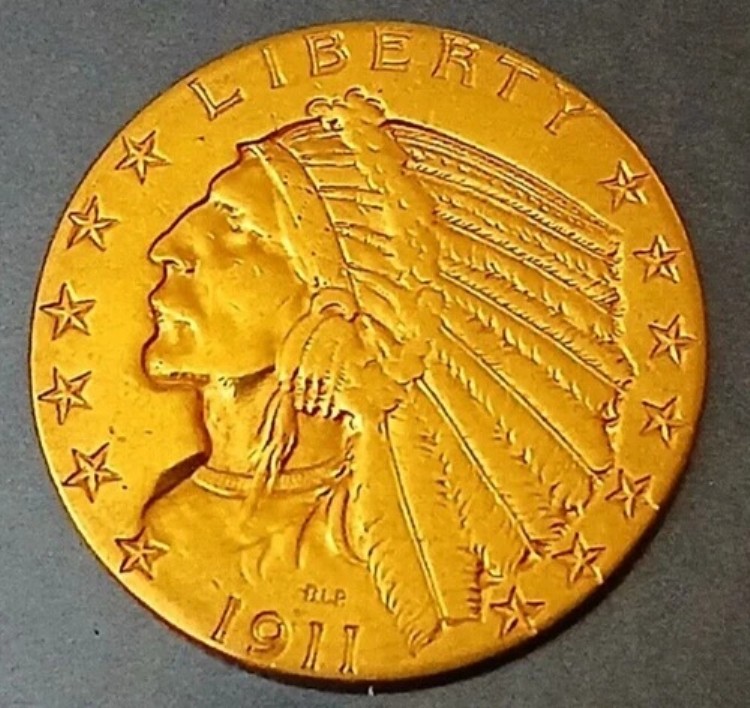 1911年金貨 5ドル インディアンヘッド AU