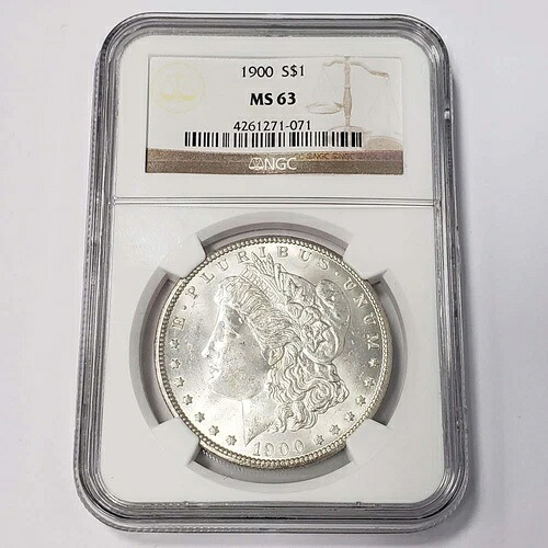 1900年 アメリカ モルガン銀貨 1ドル NGC MS63 優良日付コレクターコイン GB1071