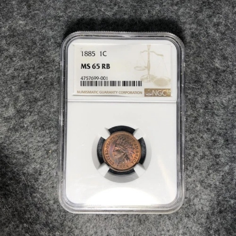 1885年インディアンヘッドセント NGC MS 65 RB 高品位レッドブラウン