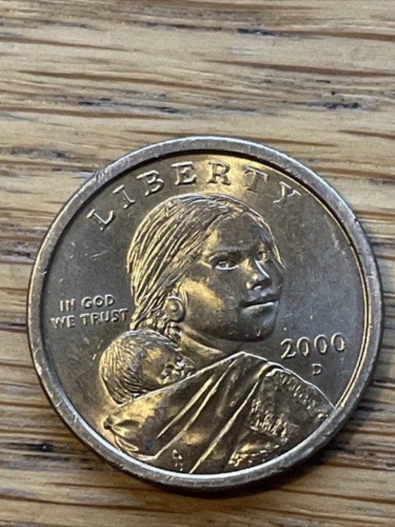 2000 P サカガウィア ネイティブ アメリカン ドル コイン、米国造幣局発行、未流通。