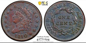 1810/09 ラージセント PCGS XF 詳細腐食除去済み - 見た目も美しい