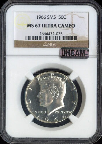 1966年ケネディハーフダラーNGC MS67ウルトラカメオSMS品質｜WORLD RESOURCE【KING店】