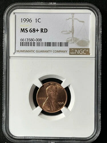 1996年 1C RD リンカーン記念館 1セント NGC MS68+RD 6613580-008