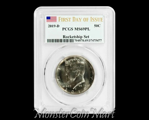 2019-D ケネディ ハーフダラー PCGS MS69PL 発行初日 - ロケットシップセット