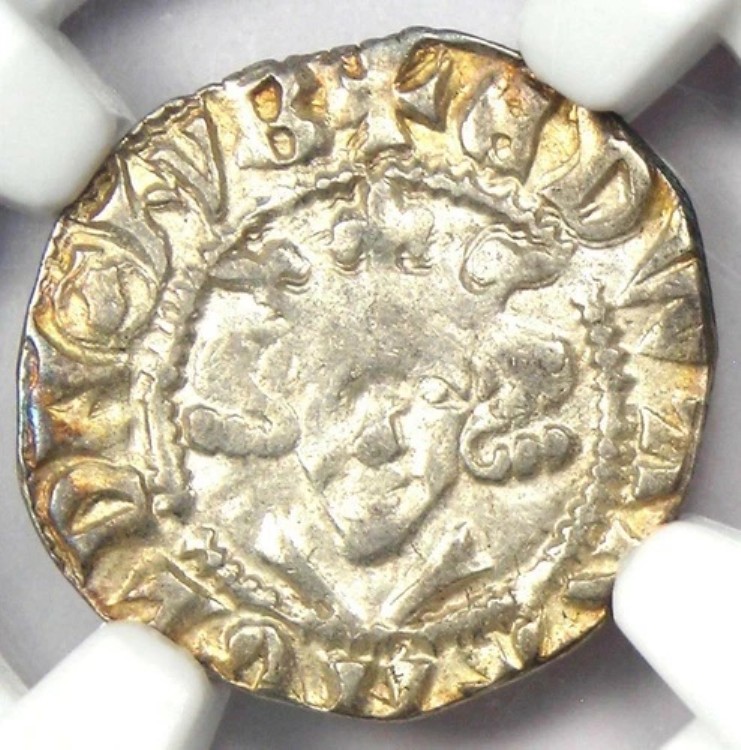 イギリス イングランド エドワード1世 ペニーコイン 1279-1307年 - NGC MS64認定 (BU UNC)