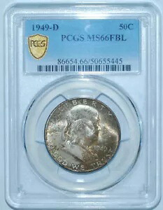 1949 D PCGS MS66FBL フルベルライン フランクリン ハーフダラー