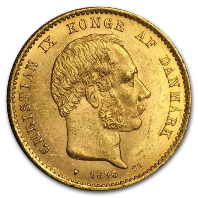 1873-1900 デンマーク 金貨 20 クローネ クリスチャン IX BU｜WORLD RESOURCE【KING店】