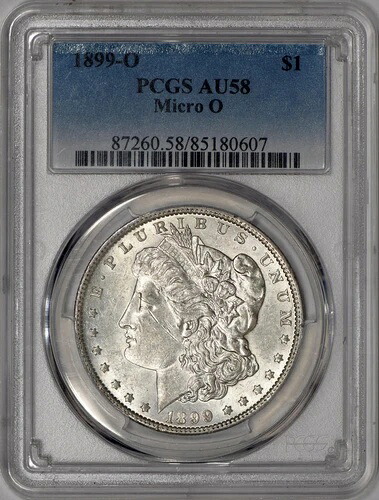 1899-O マイクロ O モルガン銀貨 $1 PCGS AU58｜WORLD RESOURCE【KING店】