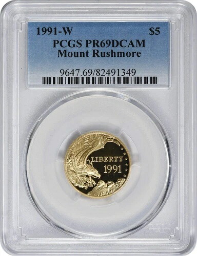 1991-W ラシュモア山記念 5ドル金貨 PR69DCAM PCGS