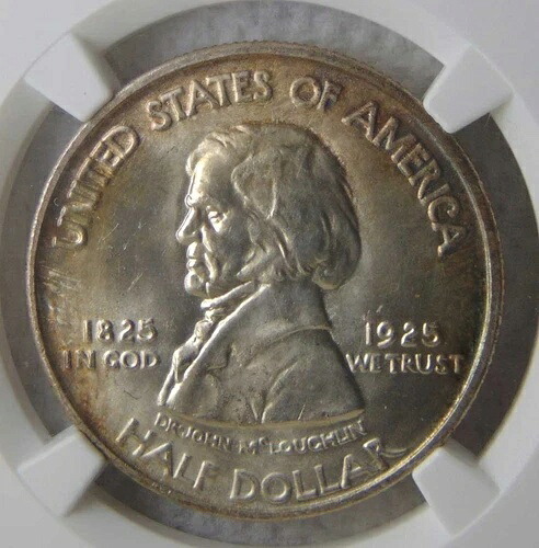 1925 年フォートバンクーバー 50 セント記念銀貨 50 セント、NGC MS65、素晴らしいコイン!!!|WORLD RESOURCE【KING店】