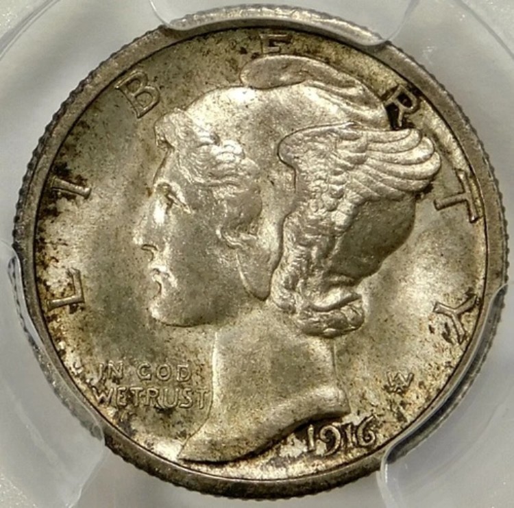 PCGS MS65 FB 1916 S マーキュリーダイム