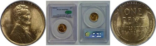 1910-S リンカーン セント PCGS MS-65 RD CAC｜WORLD RESOURCE【KING店】