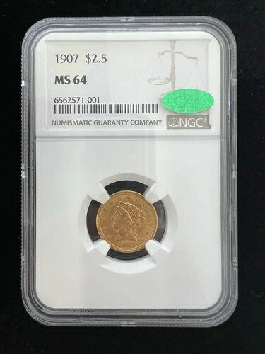 1907年 ゴールド 2.5ドル リバティヘッド NGC MS-64