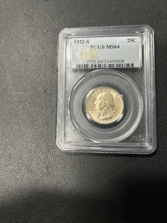 1932年 S - ワシントンクォーター - PCGS MS 64 -