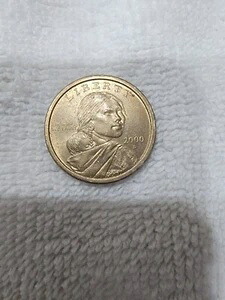 2000年 D サカガウィア 1ドル硬貨 米国リバティ ゴールドカラー