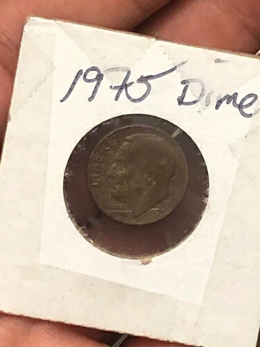1975年ルーズベルトダイム | 流通品 | ミントマークなし | 銅に刻印あり、非常に希少